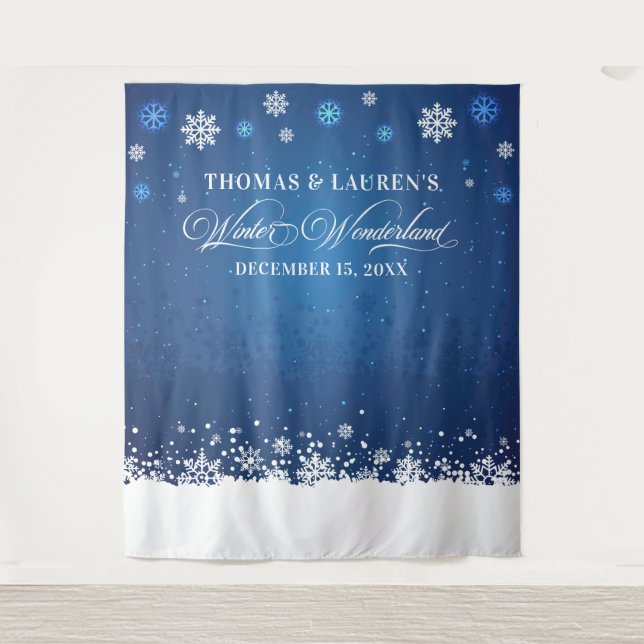 Winter Wonderland wedding backdrop banner  (Front)