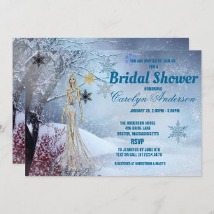 Winter Wonderland Wedding Bridal Shower Invitation