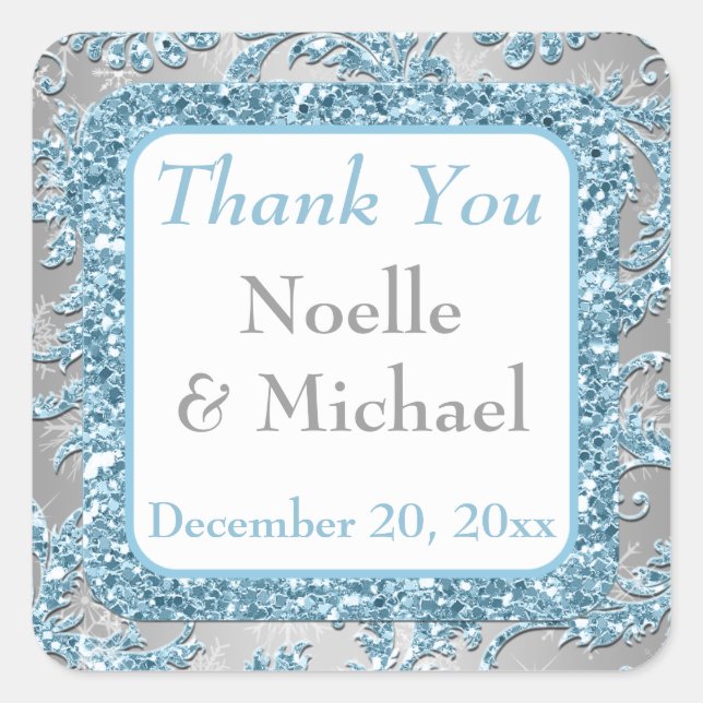 Winter Wonderland Wedding Favor Sticker 4 (Front)