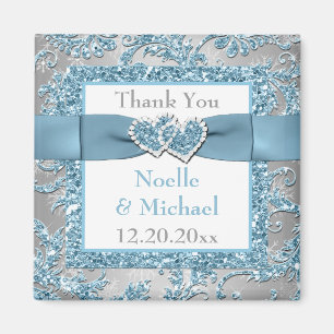 Winter Wonderland Wedding Favor Thank You Magnet