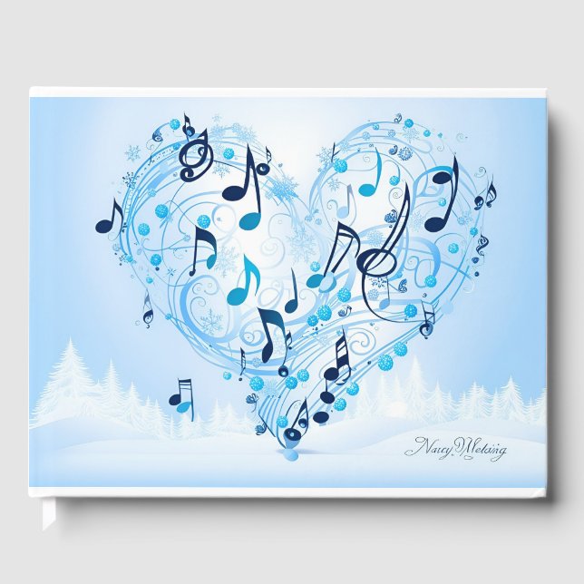 Winter Wonderland Wedding Guest Book (Front)