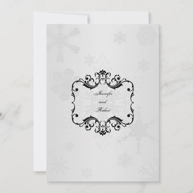 Winter Wonderland Wedding Invitation (Front)