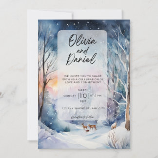 Winter Wonderland Wedding Invitation