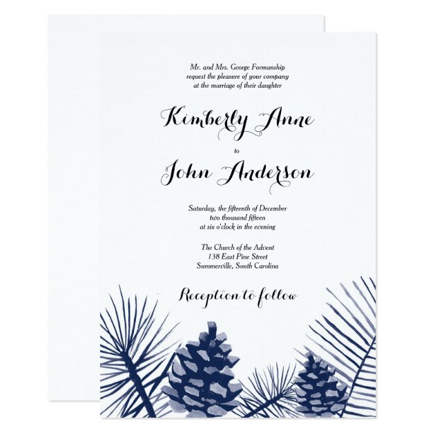 Winter Wonderland Wedding Invitation