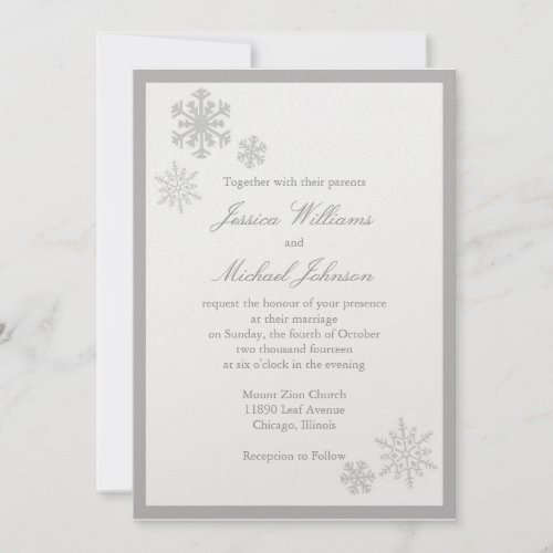 Winter Wonderland Wedding Announcements