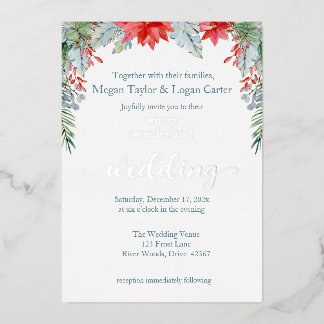 Winter Wonderland Wedding Invitation Foil Invitat