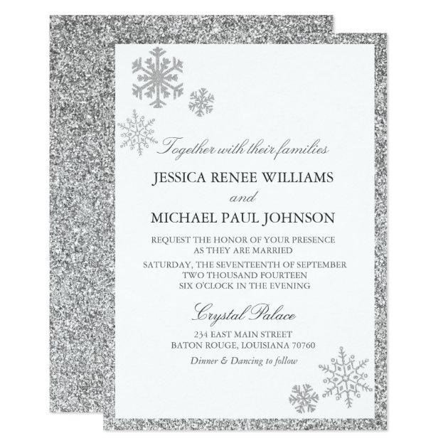 Winter Wonderland Wedding Invitations