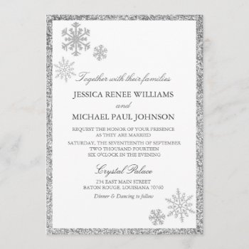 Winter Wonderland Wedding Invitations by fancypaperie at Zazzle