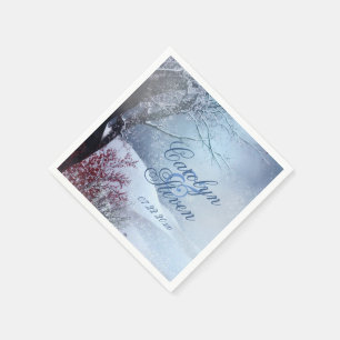 Winter Wonderland Wedding Paper Napkins