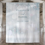 Winter Wonderland Wedding Photo Booth Backdrop<br><div class="desc">This elegant winter wonderland snow wedding photo booth backdrop can be personalized with your names and special date. Designed by Thisisnotme©</div>