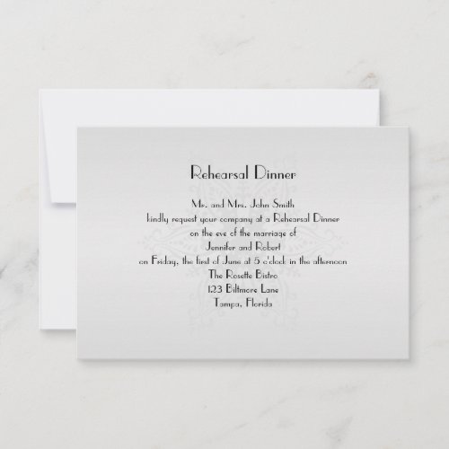 Winter Wonderland Wedding Rehearsal Dinner Personalized Invitation