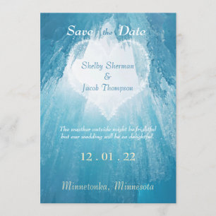 Winter Wonderland Wedding - Save The Date Invitation