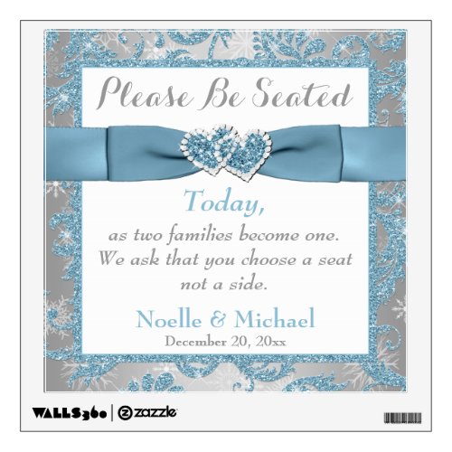 Winter Wonderland Wedding Seating Wall Decal