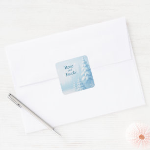 Winter Wonderland Wedding  Square Sticker