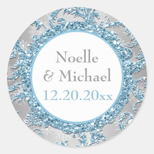 Winter Wonderland Wedding Sticker 5 (Front)