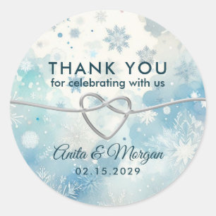 Winter Wonderland Wedding Thank You Sticker