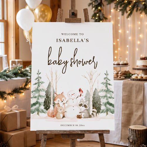 Winter Wonderland Welcome Baby Shower Foam Board