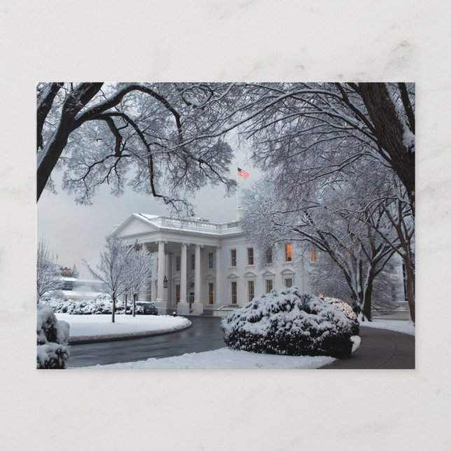Winter Wonderland White House Postcard (Front)