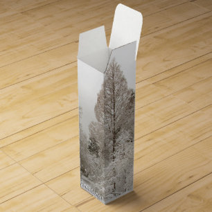 Winter Wonderland Wine Box Custom Landscape Box