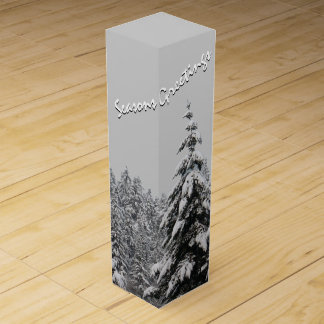 Winter Wonderland Wine Box Custom Winter Forest