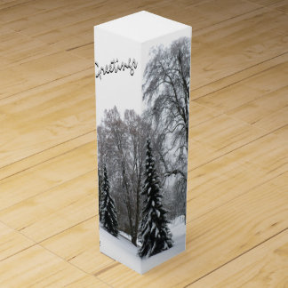 Winter Wonderland Wine Box Custom Winter Forest