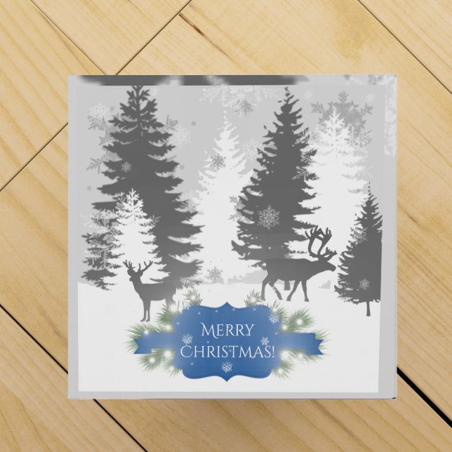 Winter Wonderland Wine Gift Box - Blue (Top)