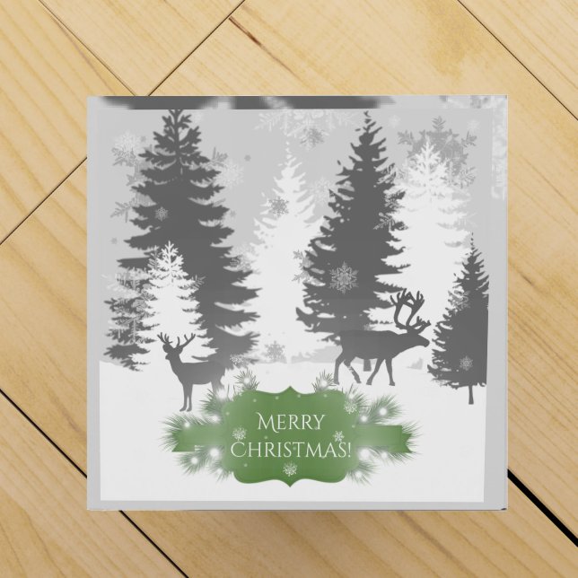 Winter Wonderland Wine Gift Box - Green (Top)