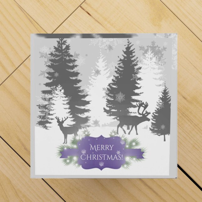 Winter Wonderland Wine Gift Box - Purple (Top)