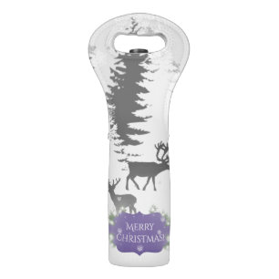 Winter Wonderland Wine Tote - Purple