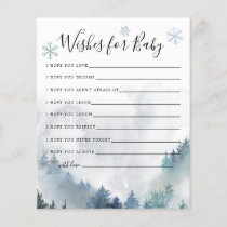 Winter Wonderland Wishes for Baby Card