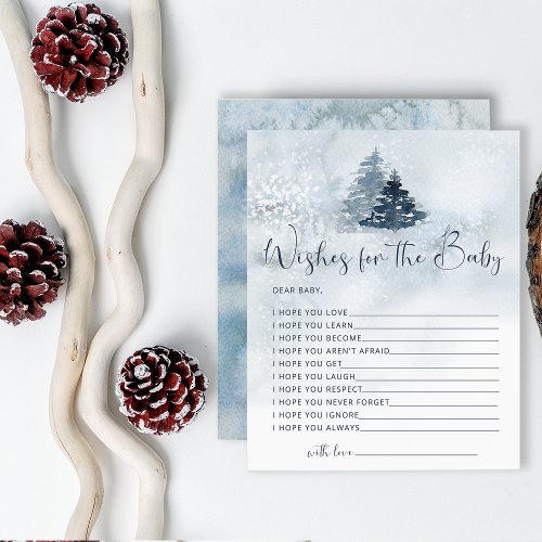 Winter wonderland wishes for baby card