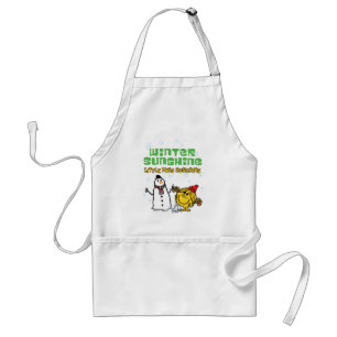 Winter Wonderland with Little Miss Sunshine Adult Apron