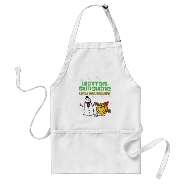 Winter Wonderland with Little Miss Sunshine Adult Apron (Front)