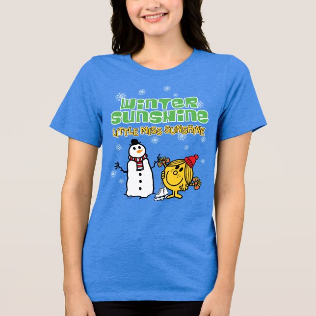 Winter Wonderland with Little Miss Sunshine Tri-Blend Shirt (Front)