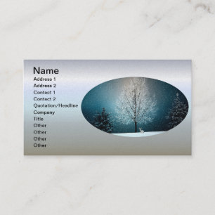 Winter Wonderland with Rabbit Business Card