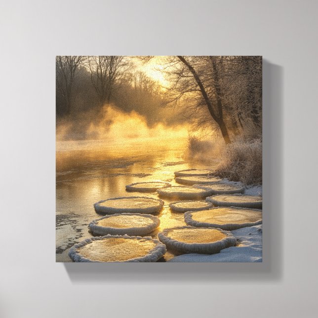 Winter Wonderland with Steam Rising Canvas Print (Front)
