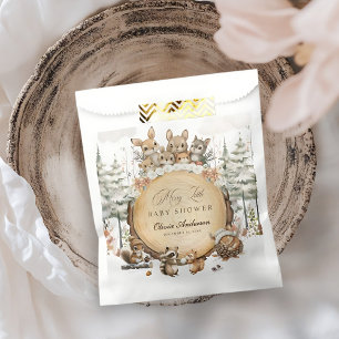 Winter Wonderland Woodland Animals Baby Shower Favor Bag