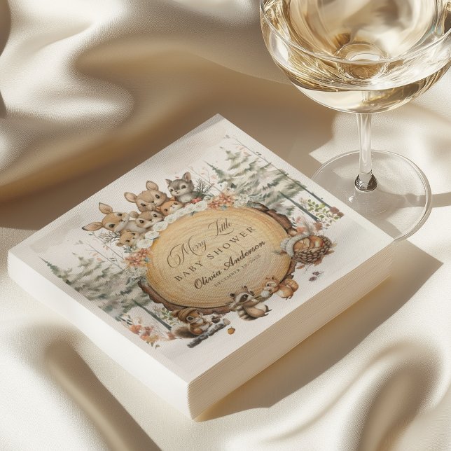 Winter Wonderland Woodland Animals Baby Shower Napkins (Creator Uploaded)