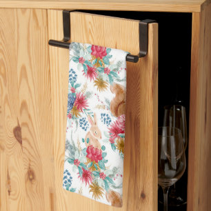 Winter Wonderland Woodland Animals Christmas Kitchen Towel