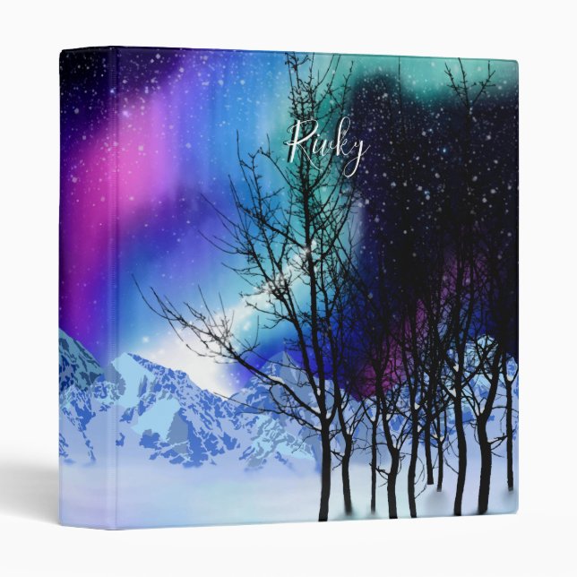 Winter Wonderlights 3 Ring Binder (Front/Spine)