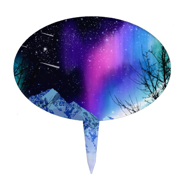 Winter Wonderlights Cake Topper (Front)