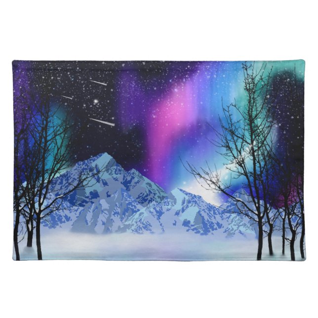 Winter Wonderlights Cloth Placemat (Front)