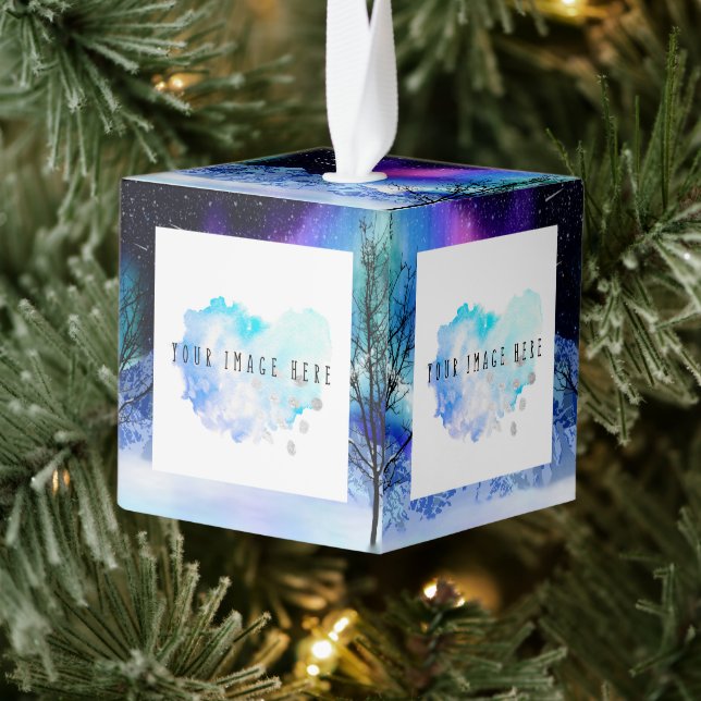 Winter Wonderlights Cube Ornament (Tree)