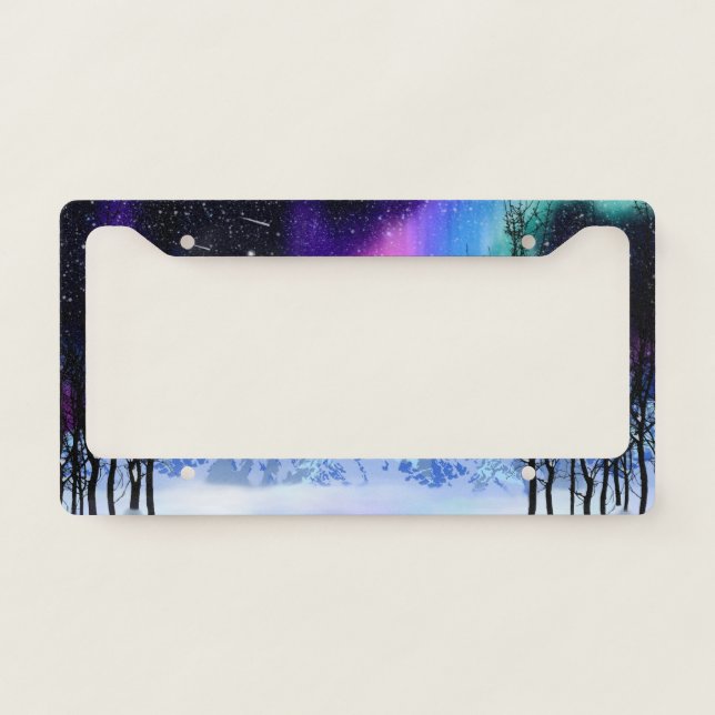 Winter Wonderlights License Plate Frame (Front)