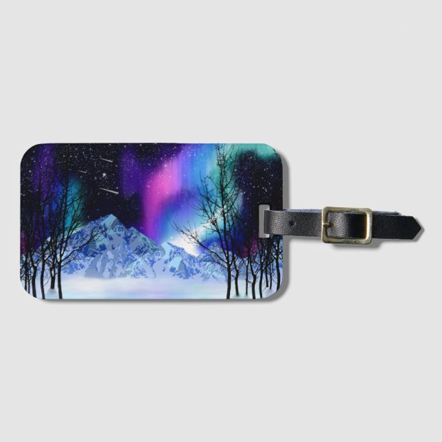 Winter Wonderlights Luggage Tag (Front Horizontal)