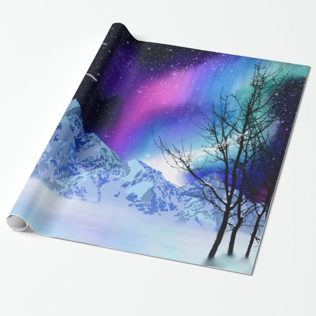 Winter Wonderlights Wrapping Paper (Unrolled)