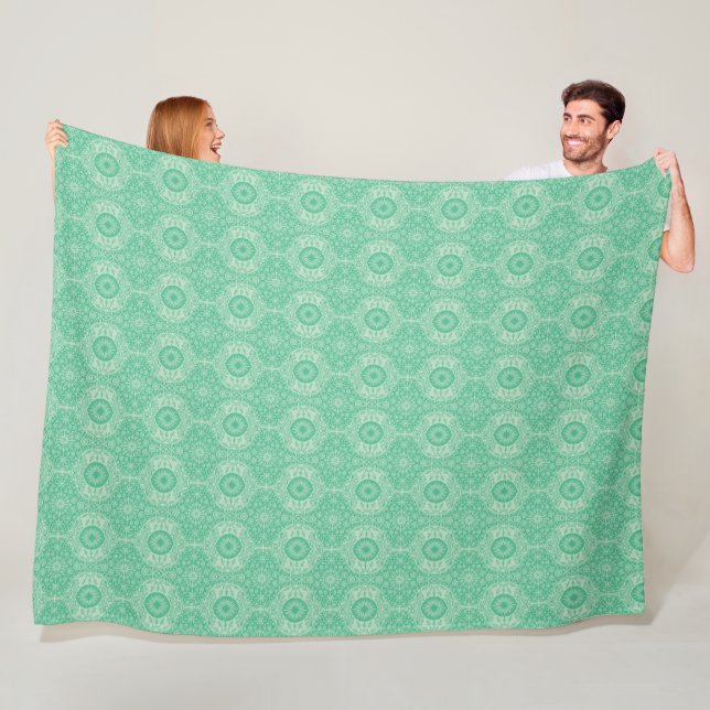 Winter Wonders Decorative Green Fleece Blanket (In Situ)