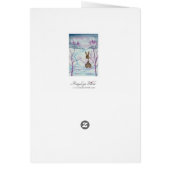 Winter Wonders Rabbit Angel Art by BiHrLe Card (Back)