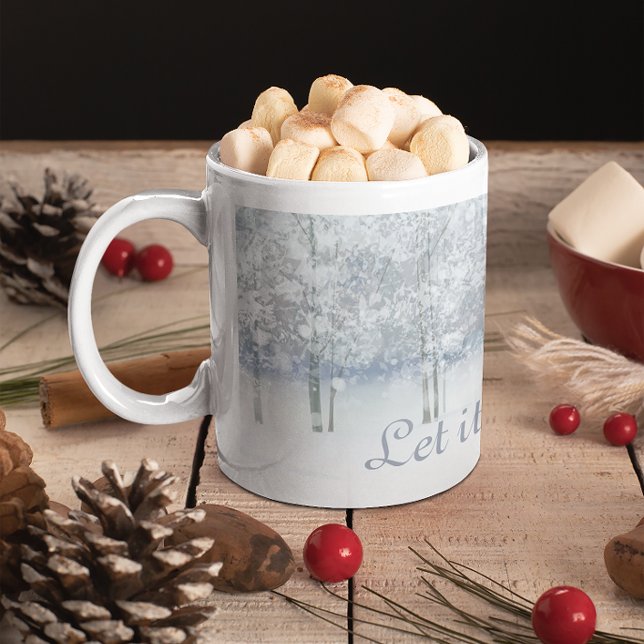 Winter Wood Scene Let it Snow Coffee Mug (Creator Uploaded)
