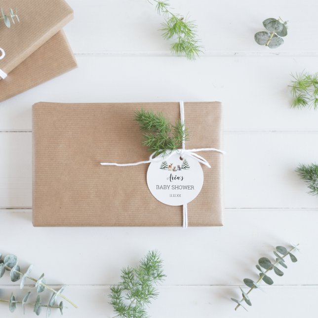 Winter Woodland Animals Baby Shower Envelope Seal (Creator Uploaded)